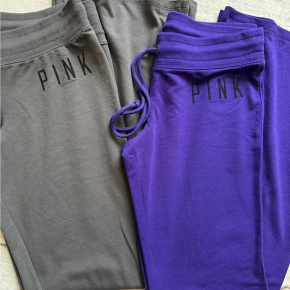 Victoria's Secret PINK Flare Bottom Pants - Charcoal and purple - Picture 11 of 11